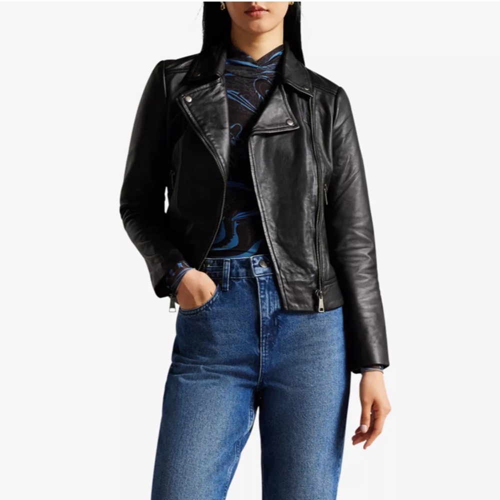 ted beker fitted Ellaar Leather Biker Jacket - Picture 3 of 10